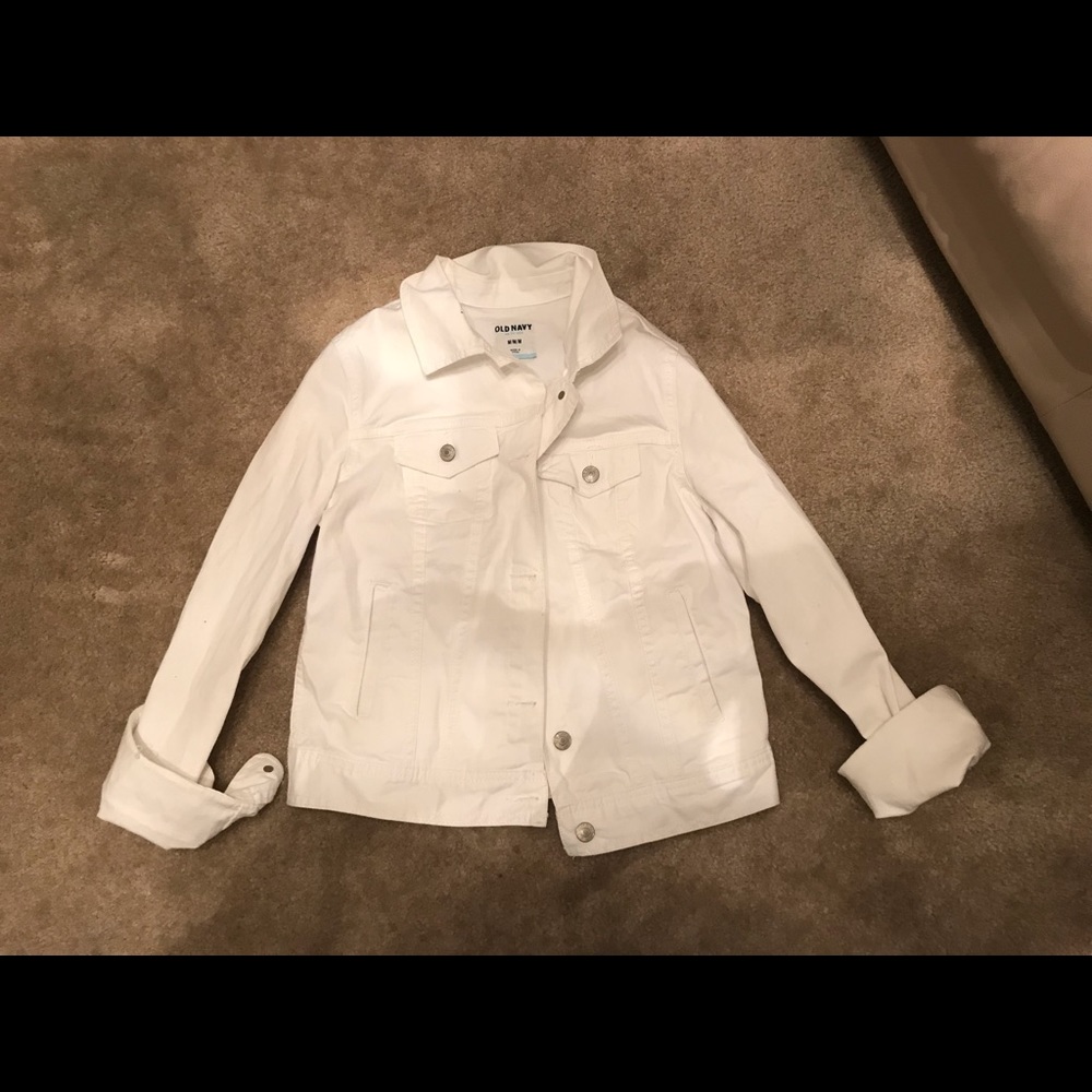 White jean jacket